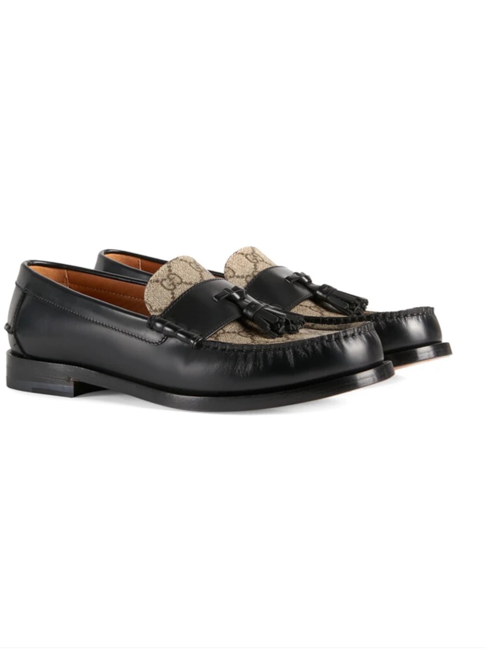 Gucci Men’s GG Supreme Monogram Tassel Loafers